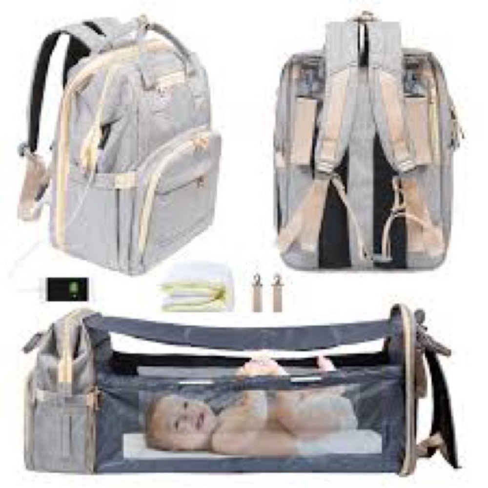 Living Traveling Share Baby Backpack Gray with Built in Bassinet/Crib - Picture 2 of 14